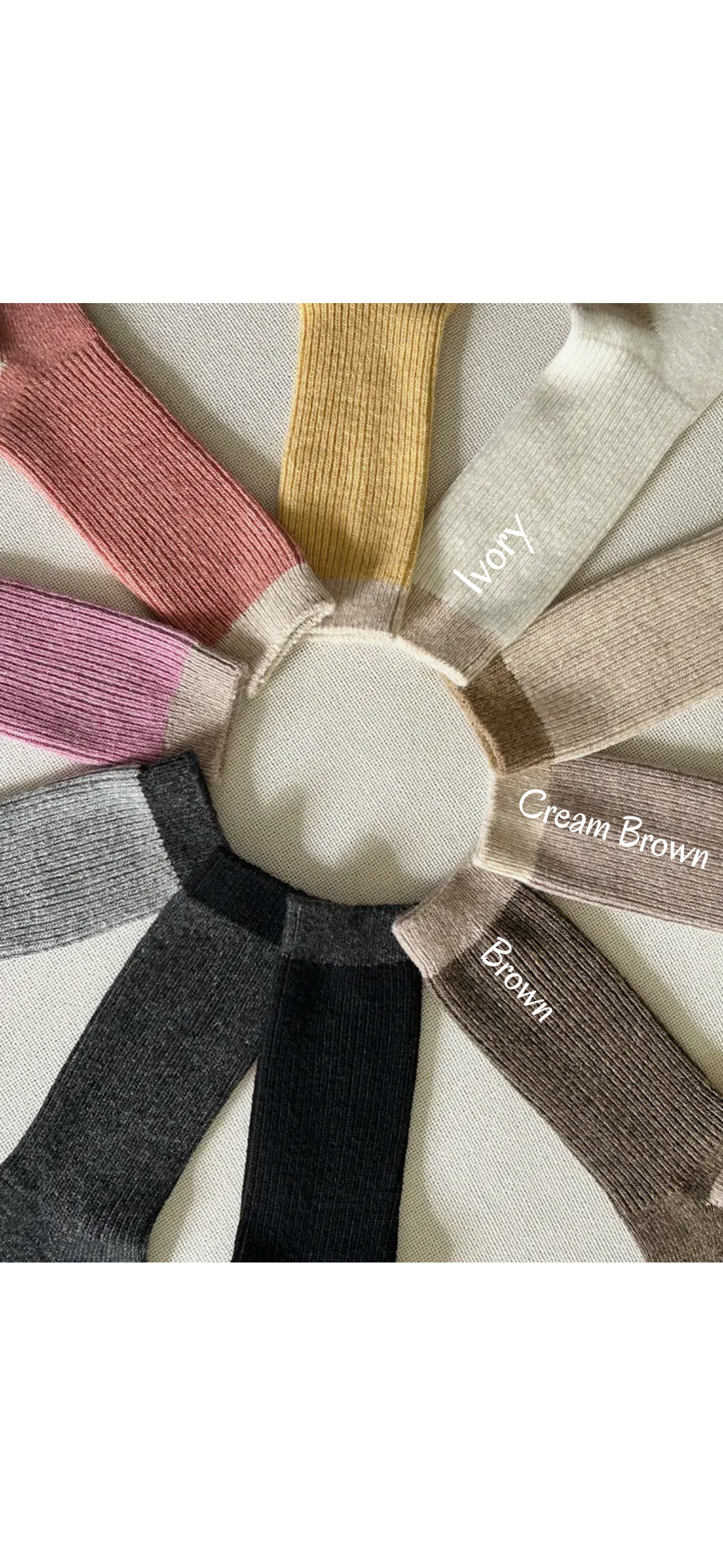Color-Block Cashmere Wool Socks