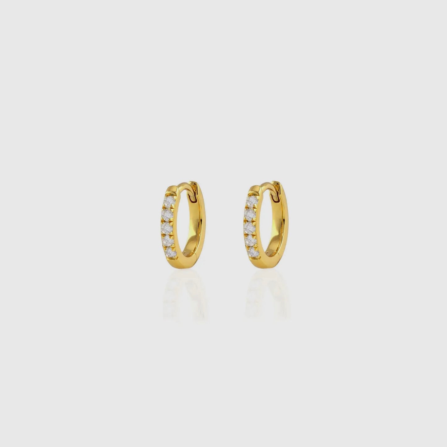 Crystal Huggie Hoop Earrings