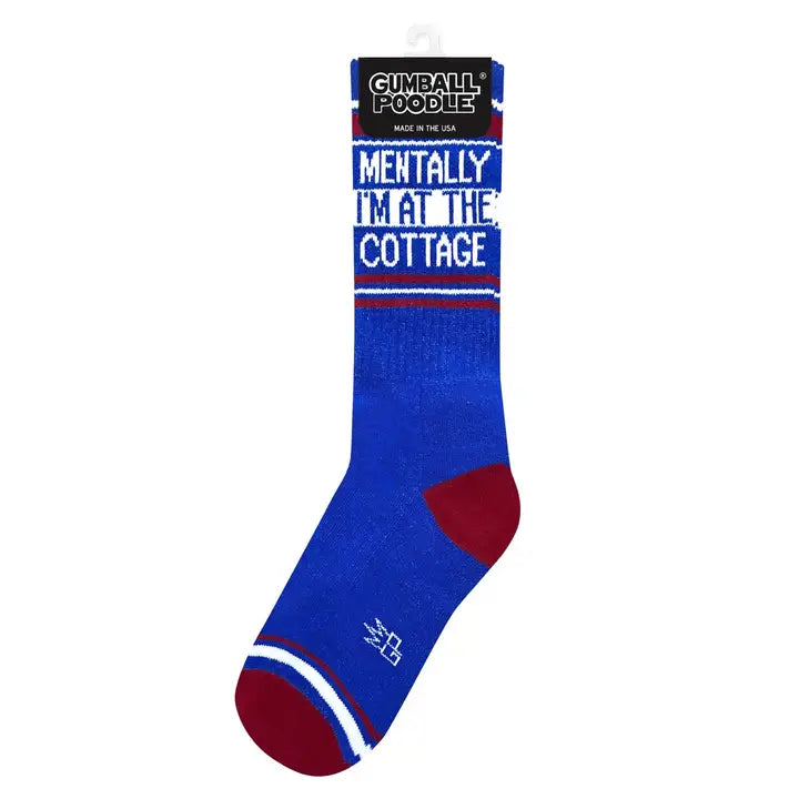 Mentally I'm At the Cottage Gym Crew Socks