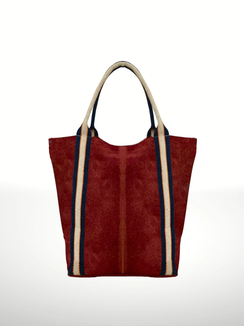 Melody Suede Leather Tote Bag