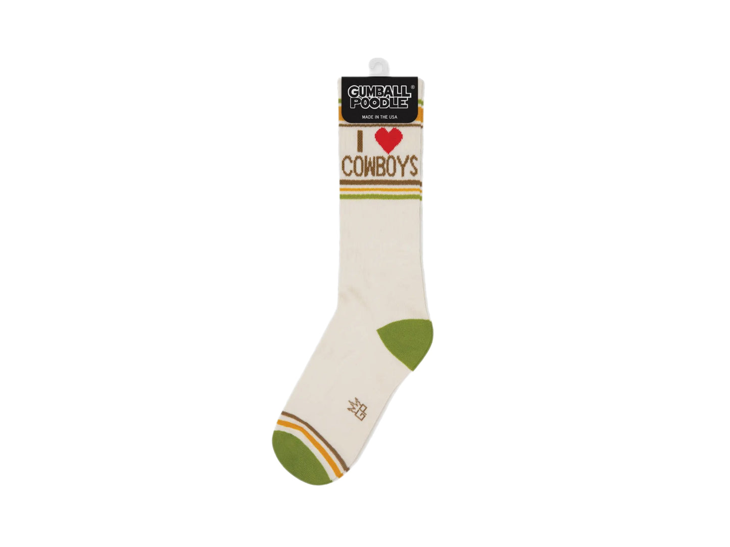 I Love Cowboys Gym Crew Socks