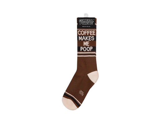 Coffee Makes Me Poop Gym Crew Socks