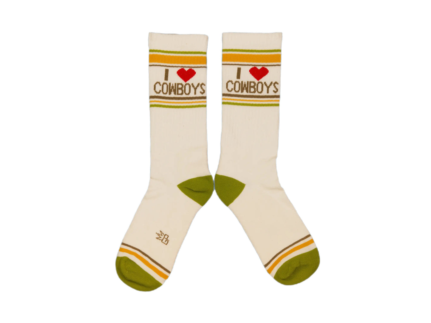I Love Cowboys Gym Crew Socks