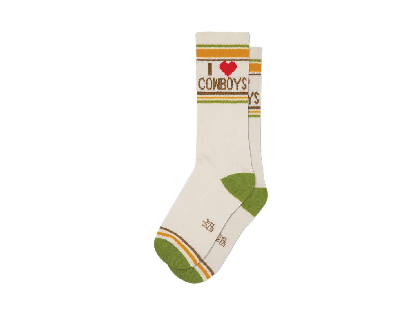 I Love Cowboys Gym Crew Socks