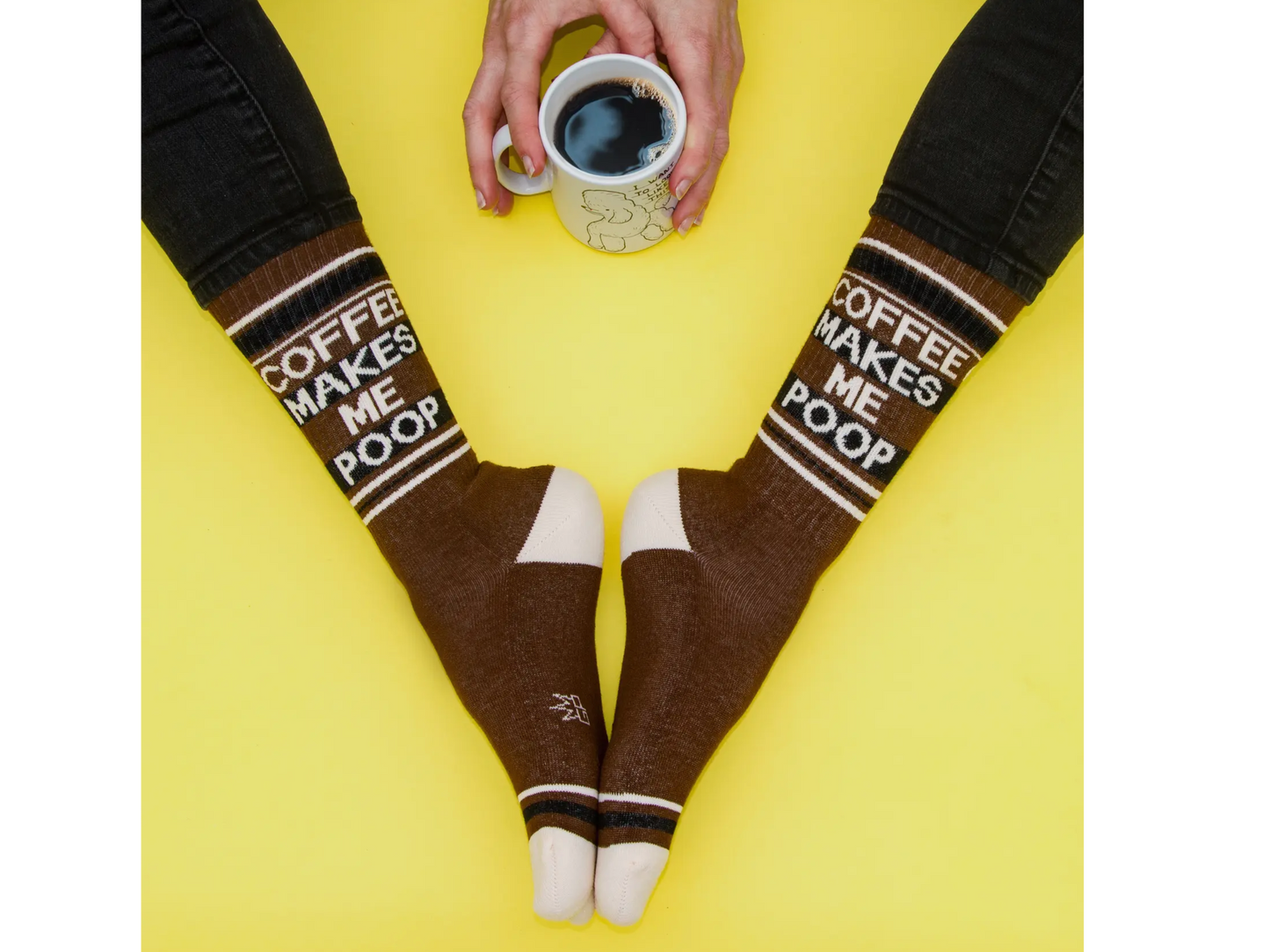 Coffee Makes Me Poop Gym Crew Socks