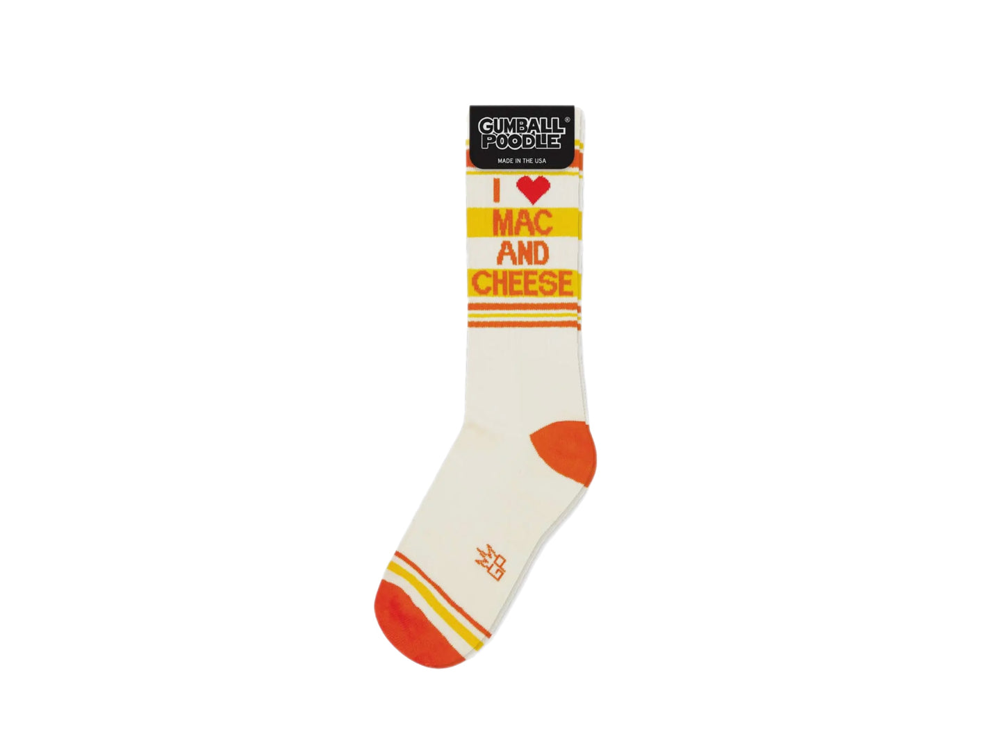 I Love Mac N Cheese Gym Crew Socks