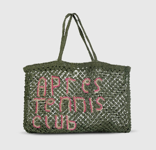 Apres Tennis Club Woven Jute Tote