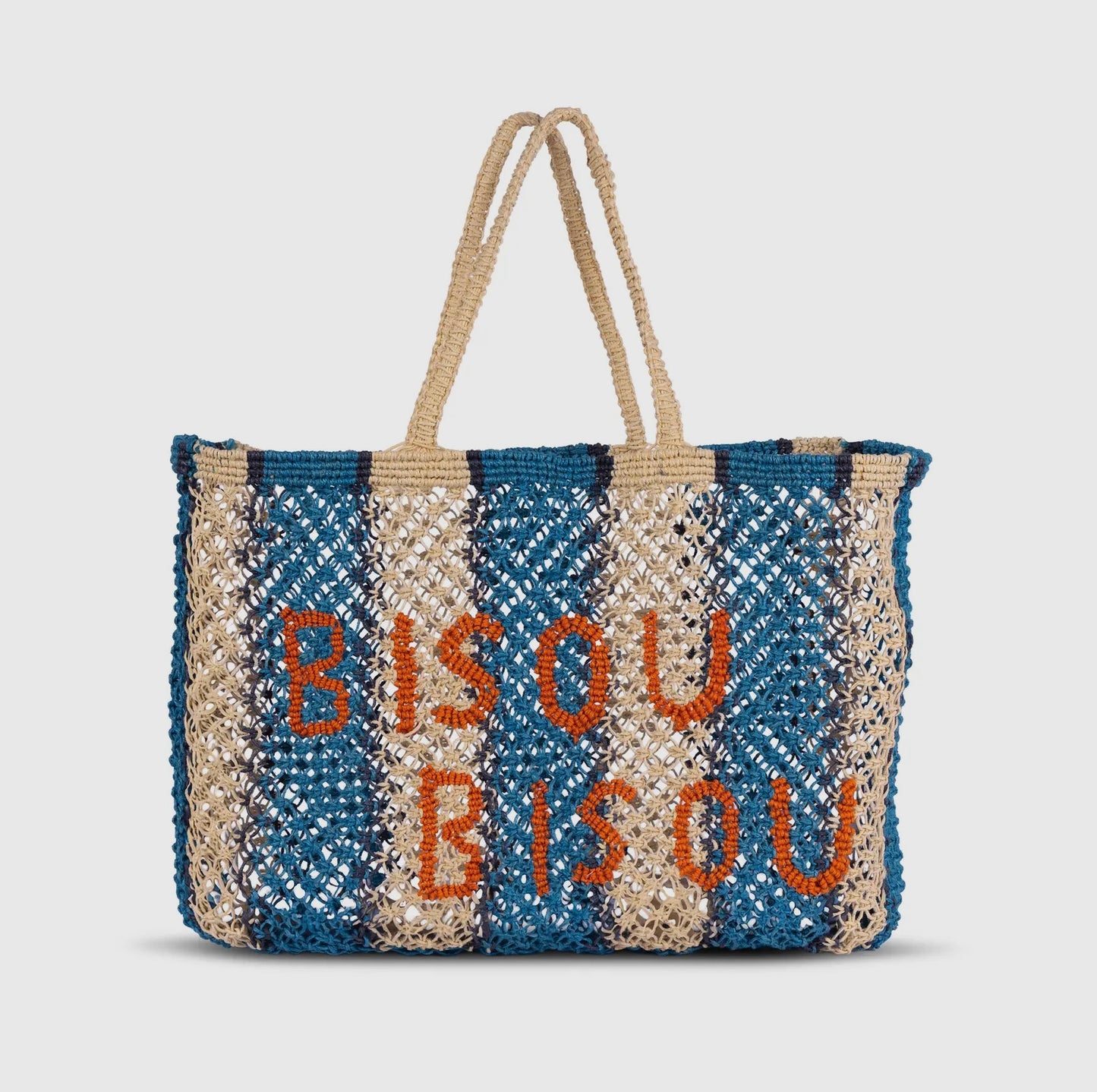Bisou Bisou Woven Jute Tote