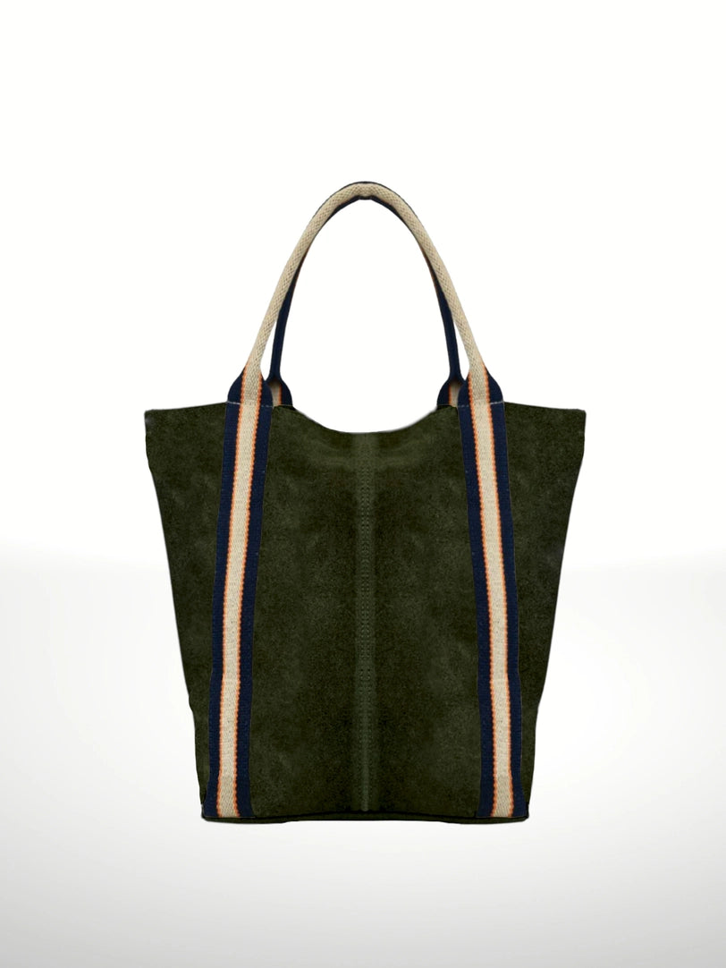 Melody Suede Leather Tote Bag