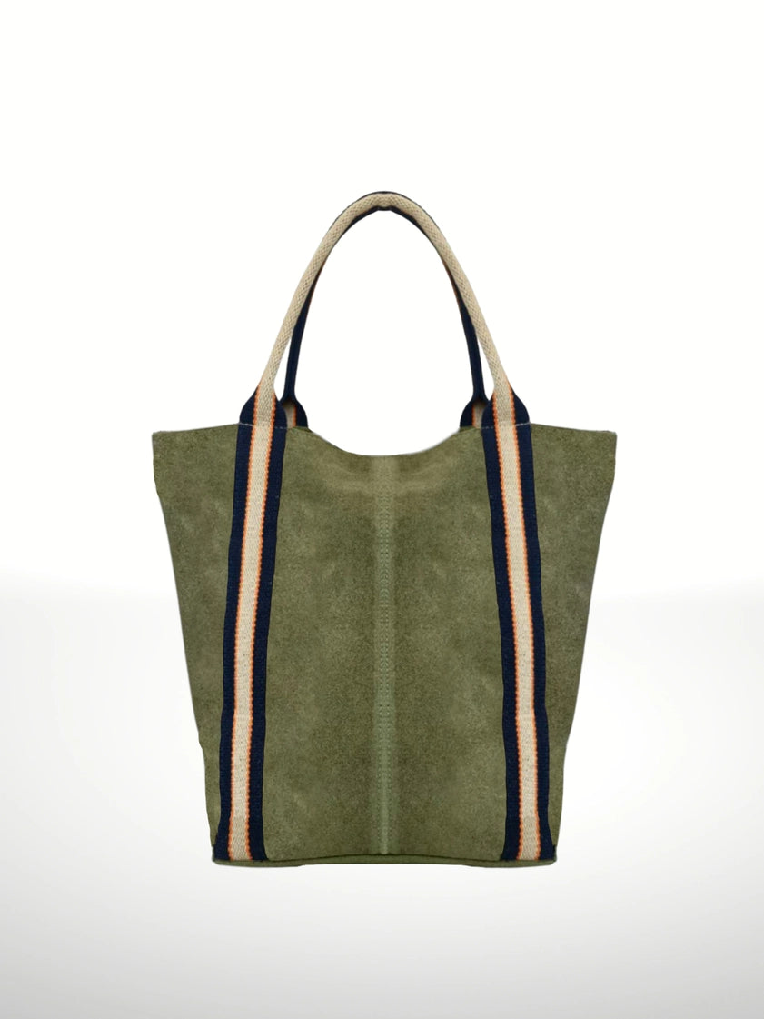 Melody Suede Leather Tote Bag