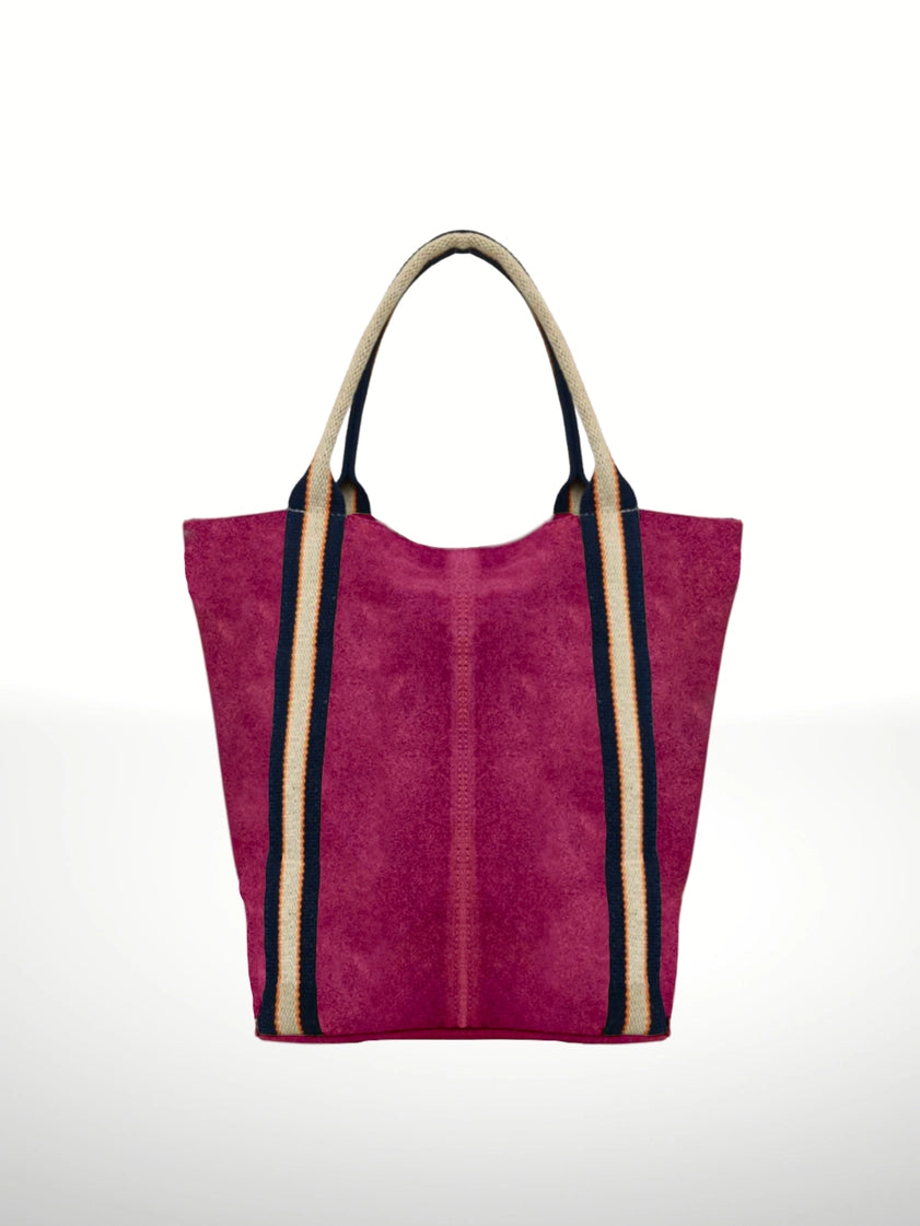 Melody Suede Leather Tote Bag